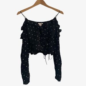 H&M Trend Off-the-Shoulder Wrap Cropped Blouse Size US 4